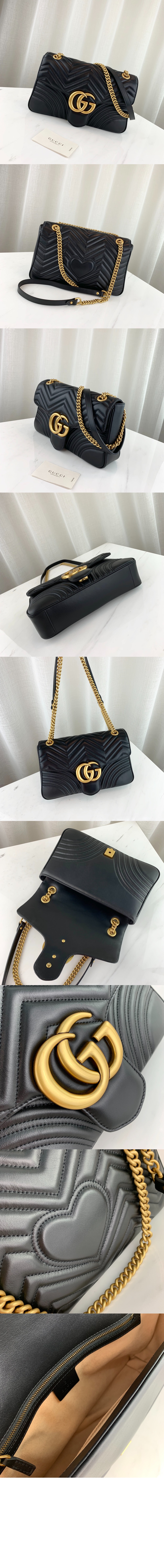 마몽 미디엄 마틀라세 숄더백 443496 > GG Marmont - GG 마몽