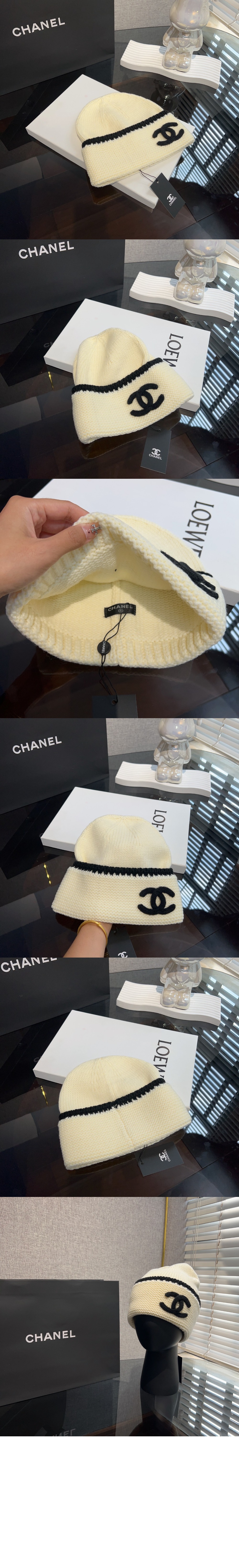 로고 캐시미어 비니 AA9203 > 샤넬