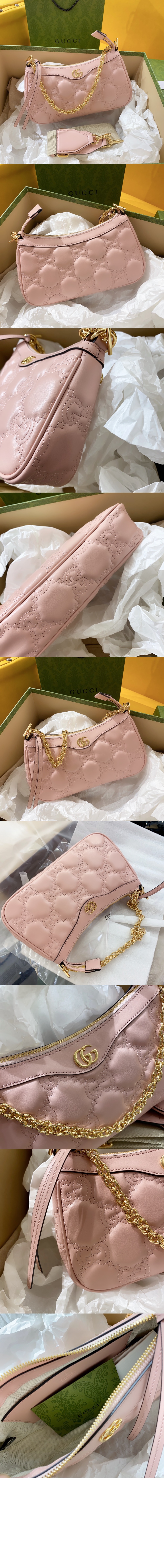 GG 마틀라세 레더 핸드백 735049 > Matlase - 마틀라세