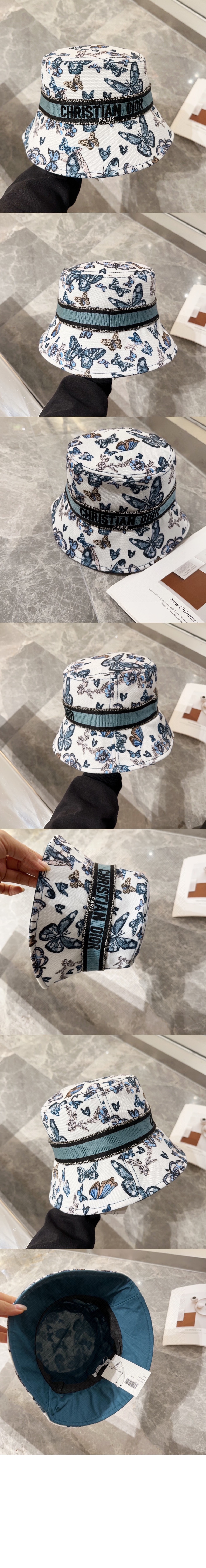 자수 로고 버킷햇 41DTM > 디올