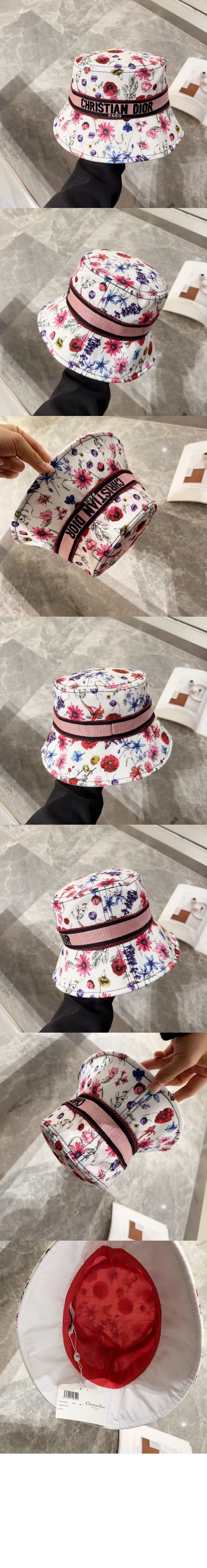 자수 로고 버킷햇 35DBF > 디올