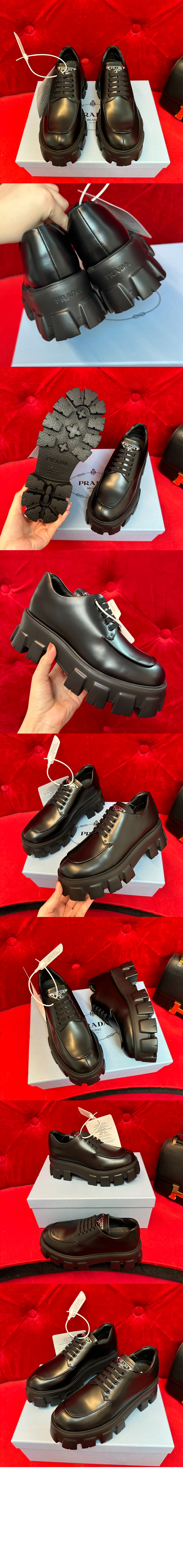 모노리스 브러쉬드 레더 레이스업 슈즈 1E255N > Monolith - 모노리스