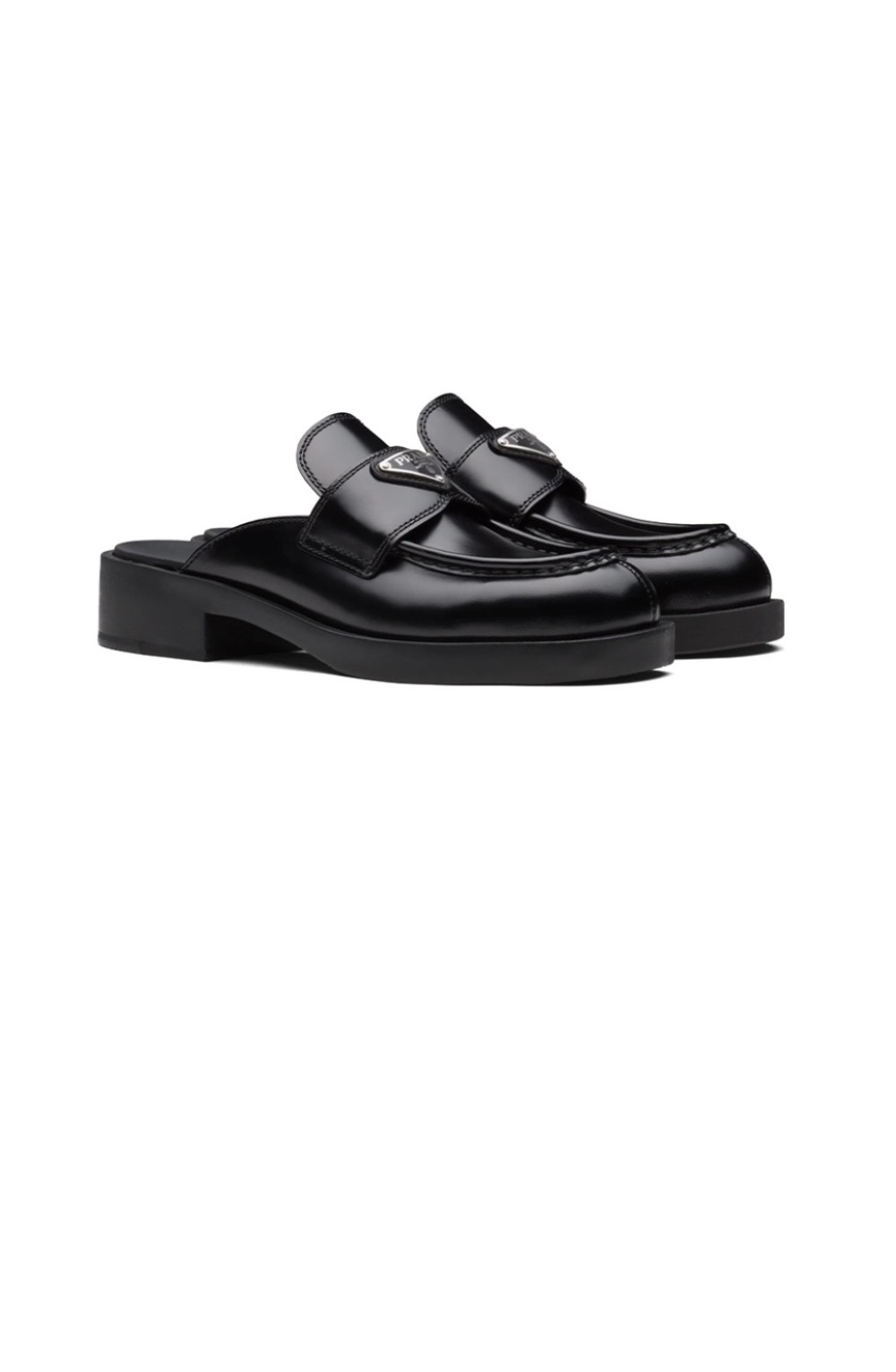 초콜릿 브러시드 레더 뮬 1D652M > Chocolate - 초콜렛