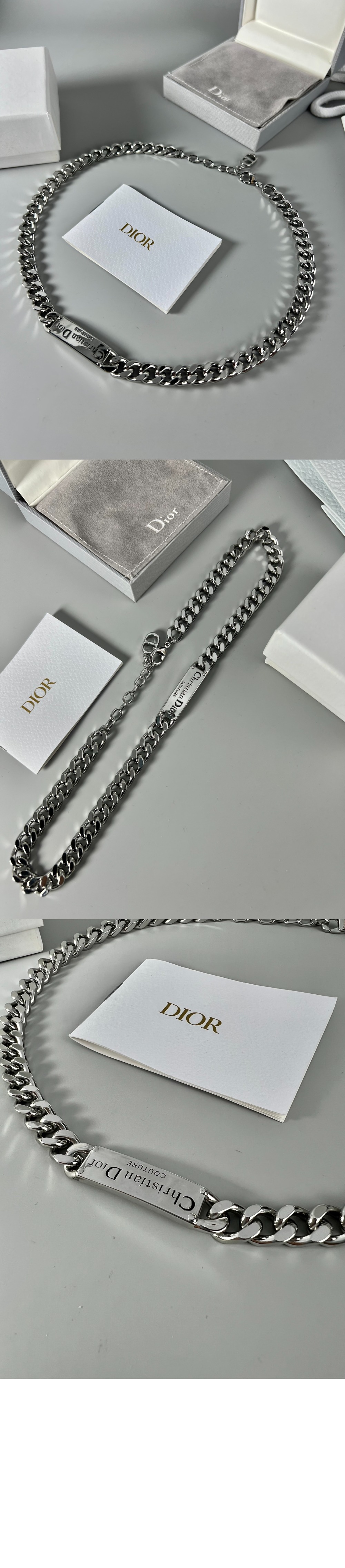 Christian Dior Couture 체인 링크 목걸이 N1971 > 디올