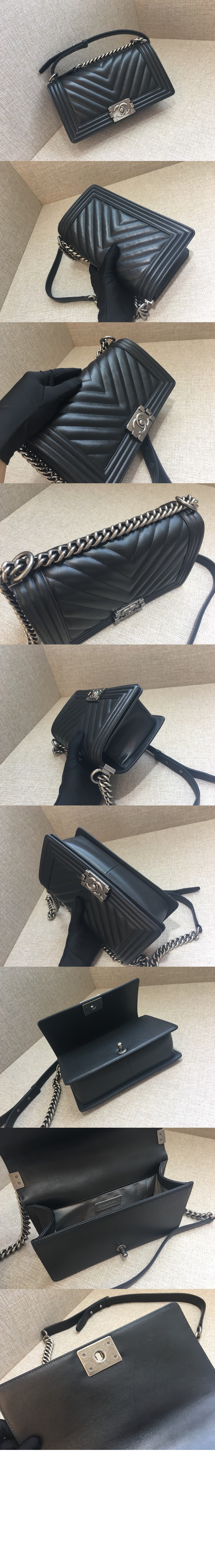 쉐브론 보이백 램스킨 미듐 A67086 > Boy Chevron - 보이 쉐브론