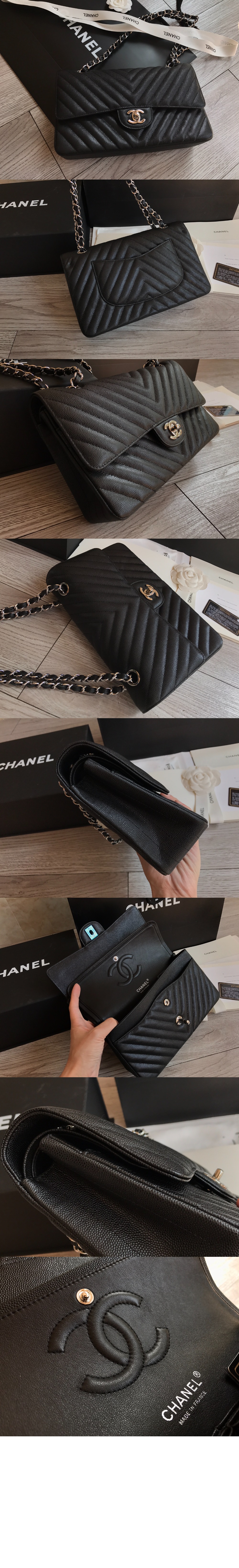 쉐브론 클래식 캐비어 미듐 A01112 > Classic Chevron - 클래식 쉐브론