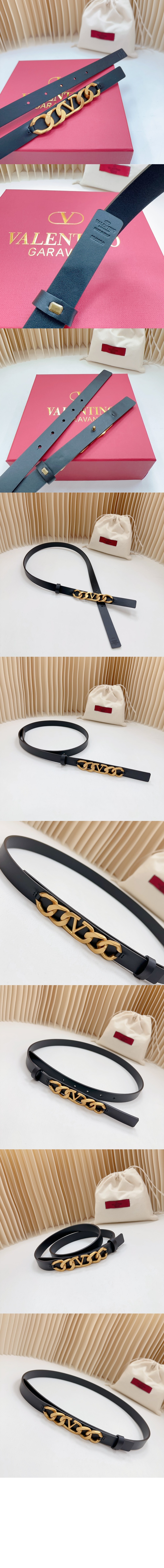 브이로그 체인 송아지 가죽 벨트 > 발렌티노