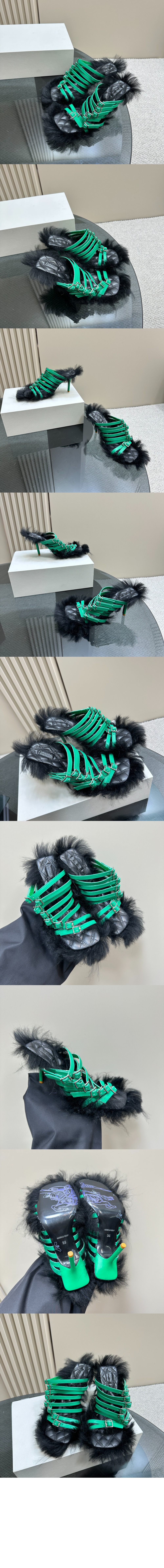 사틴 스텝 퍼즈 샌들 80744831 > High Heels - 하이힐