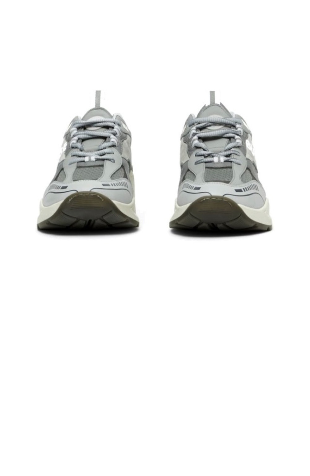 로고 프린트 레더 스웨이드 메시 스니커즈 80613541 > Sneakers - 스니커즈