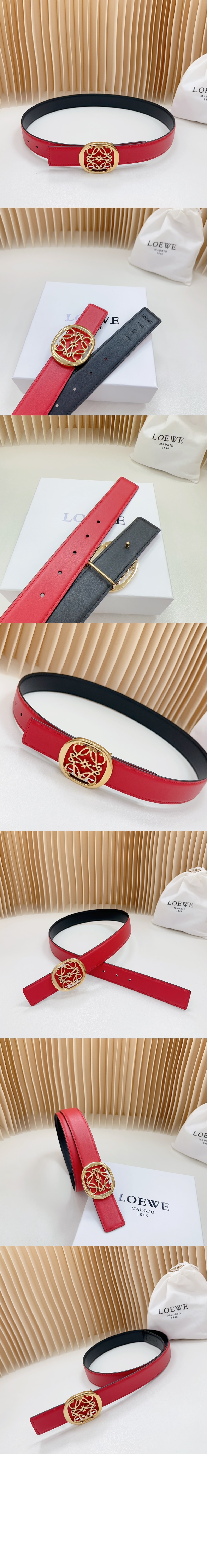 리버서블 애너그램 일립스 벨트 > 로에베