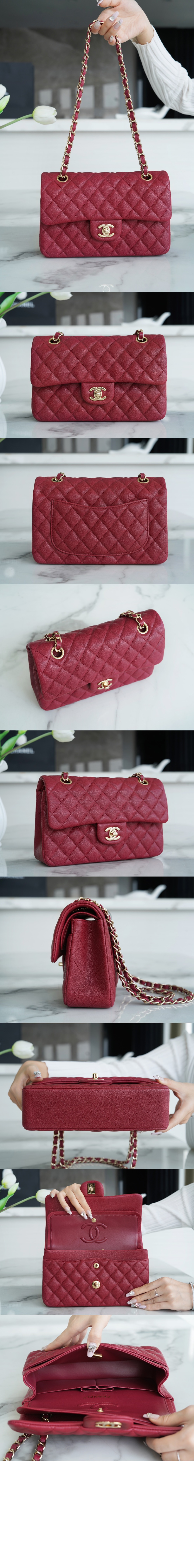 클래식 캐비어 스몰 샴페인골드 A01113 > Classic - 클래식