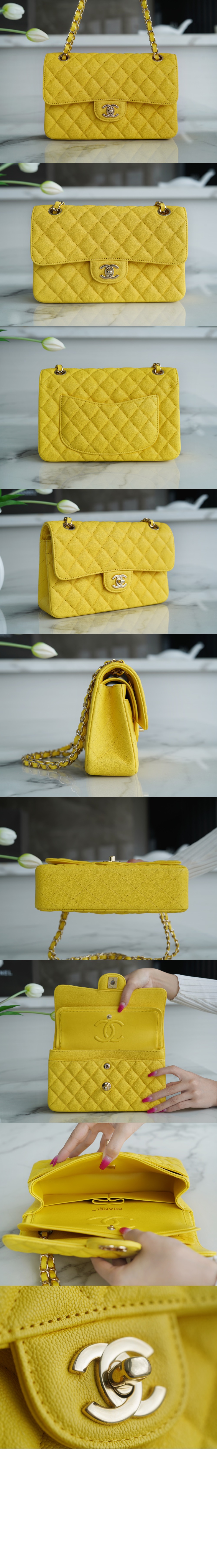 클래식 캐비어 스몰 샴페인골드 A01113 > Classic - 클래식