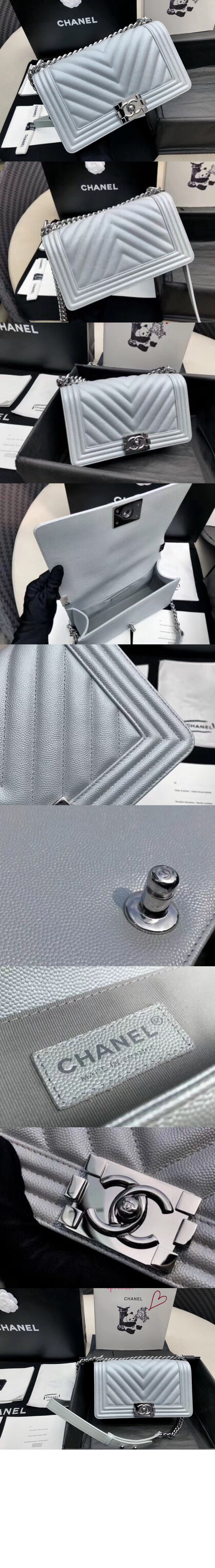 쉐브론 보이백 캐비어 미듐 인기색상 A67086 > Boy Chevron - 보이 쉐브론