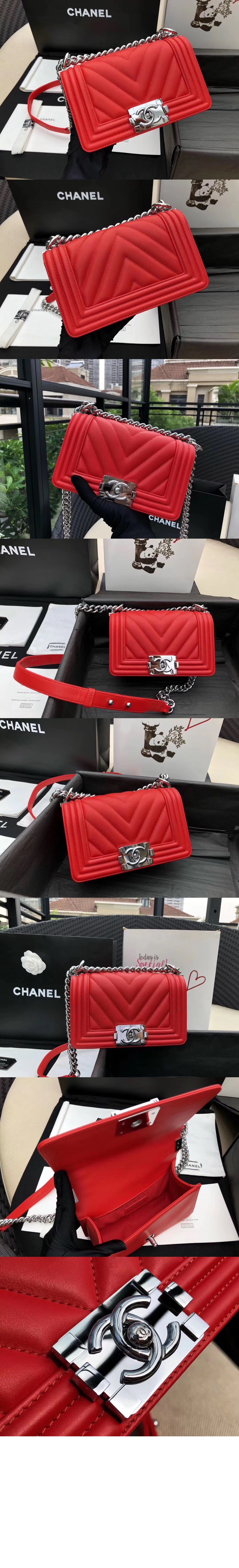 쉐브론 보이백 램스킨 스몰 인기색상 A67085 > Boy Chevron - 보이 쉐브론