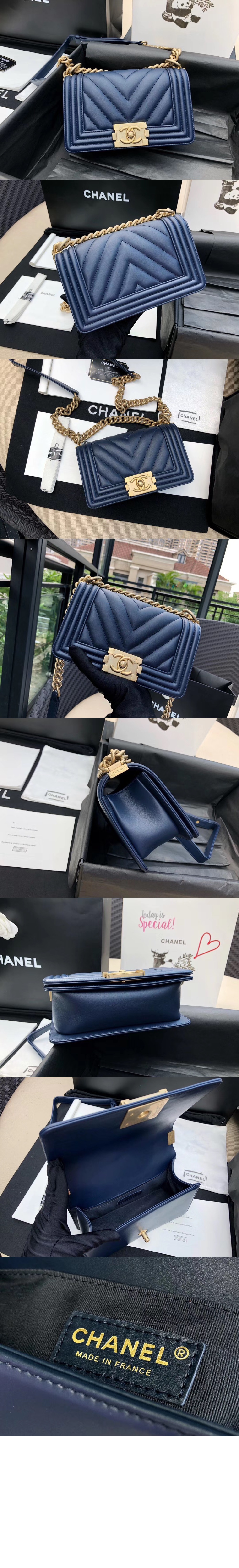 쉐브론 보이백 램스킨 스몰 인기색상 A67085 > Boy Chevron - 보이 쉐브론