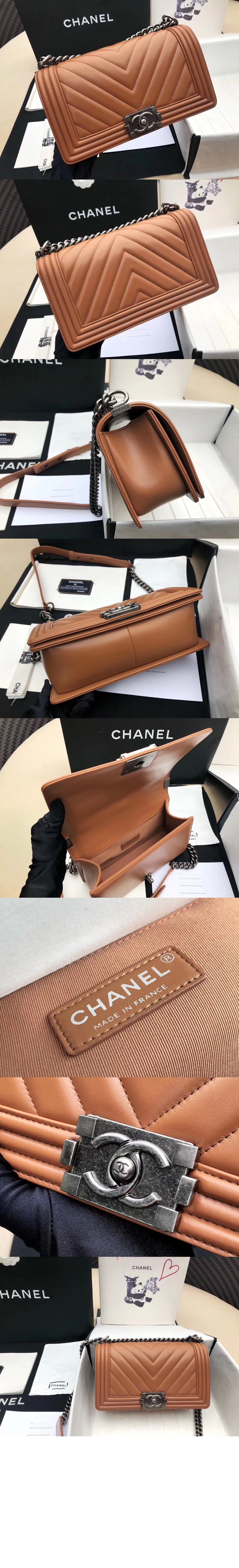 쉐브론 보이백 램스킨 미듐 인기색상 A67086 > Boy Chevron - 보이 쉐브론