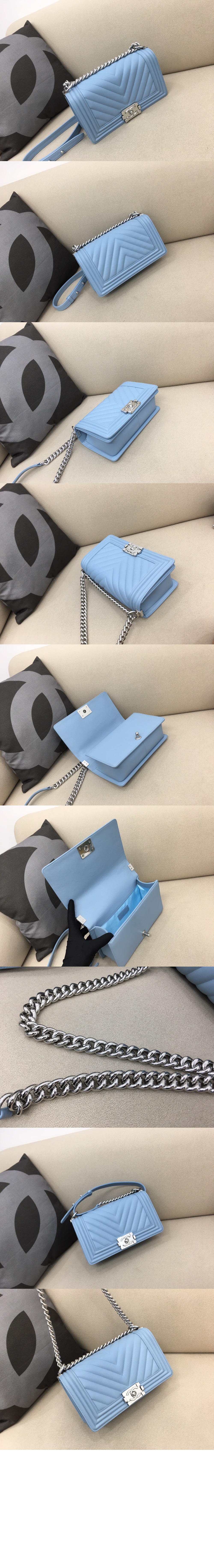 쉐브론 보이백 램스킨 미듐 인기색상 A67086 > Boy Chevron - 보이 쉐브론