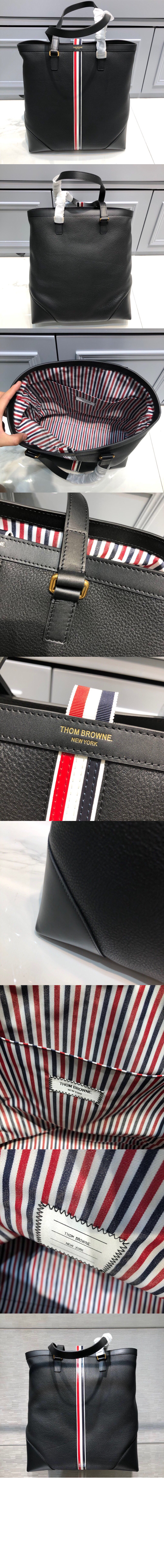 삼선 레더 토트백 MAG150 > 톰브라운