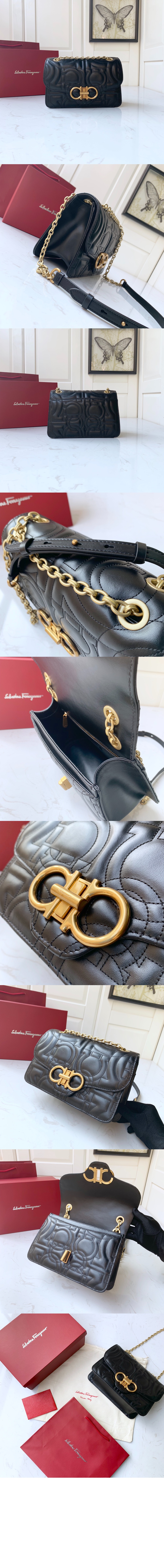 퀼티드 간치니 플랩백 라지 21H168 > Gancini Bag - 간치니 백