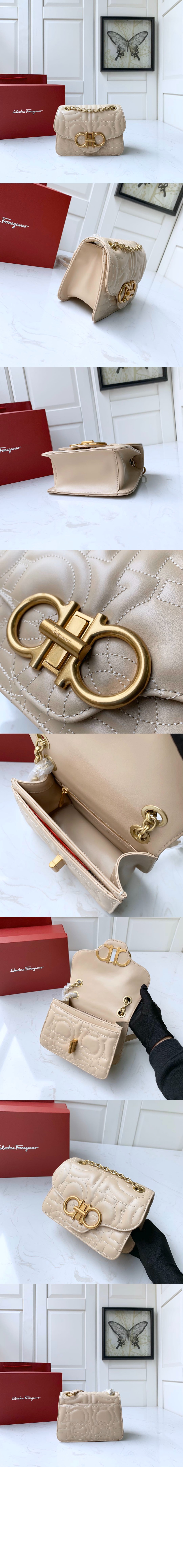 퀼티드 간치니 플랩백 스몰 21H153 > Gancini Bag - 간치니 백