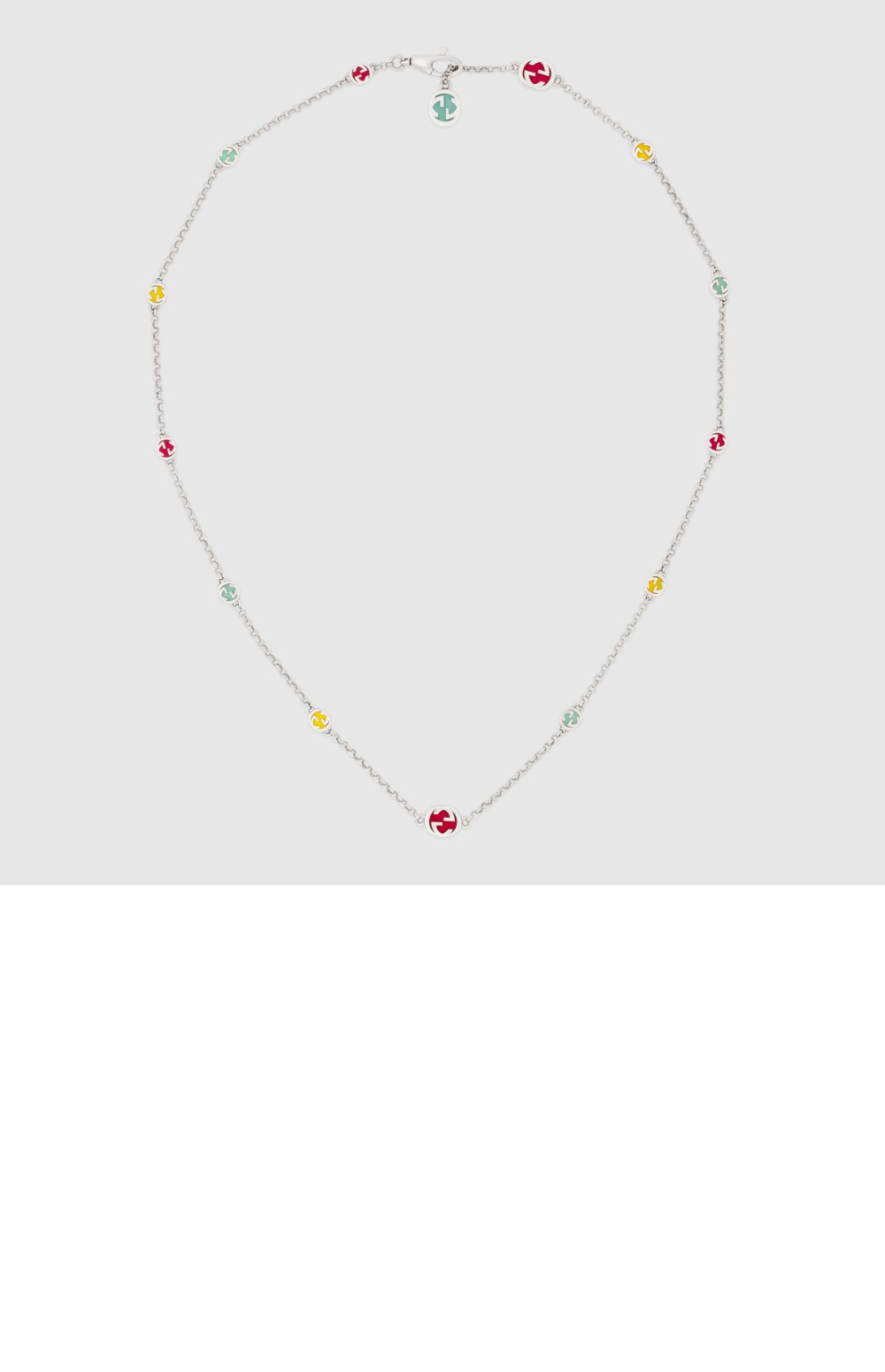 멀티컬러 에나멜 인터로킹 G 목걸이  ‎728953 > Etc - 기타제품