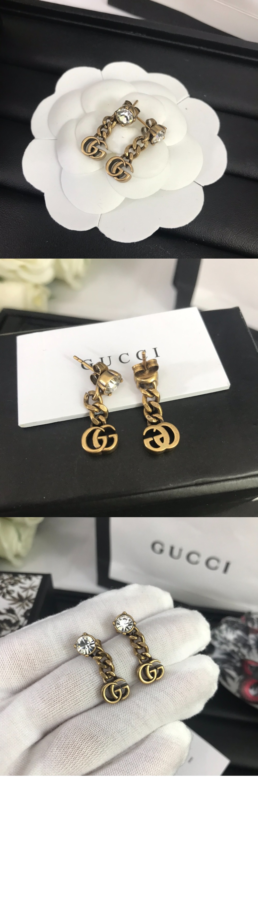 크리스털 더블 G 귀걸이 645683 > Etc - 기타제품