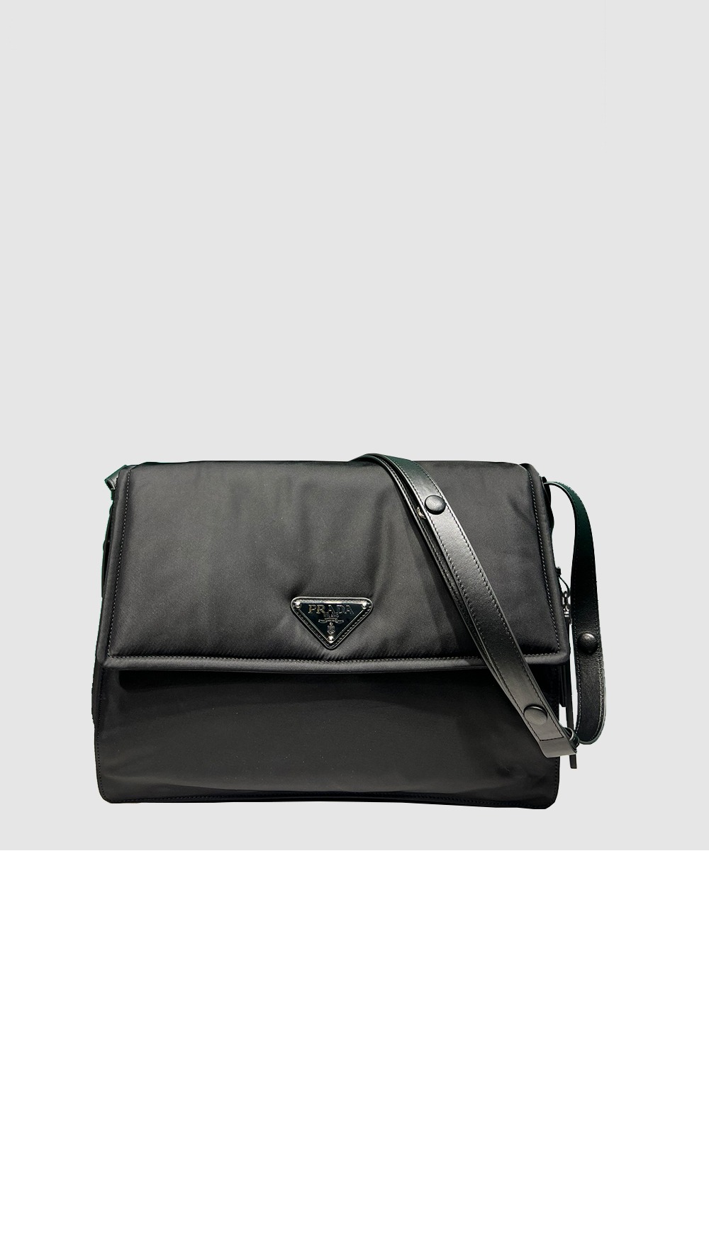 리나일론 패딩 숄더백 라지 1BD256 > Re-Nylon - 리나일론