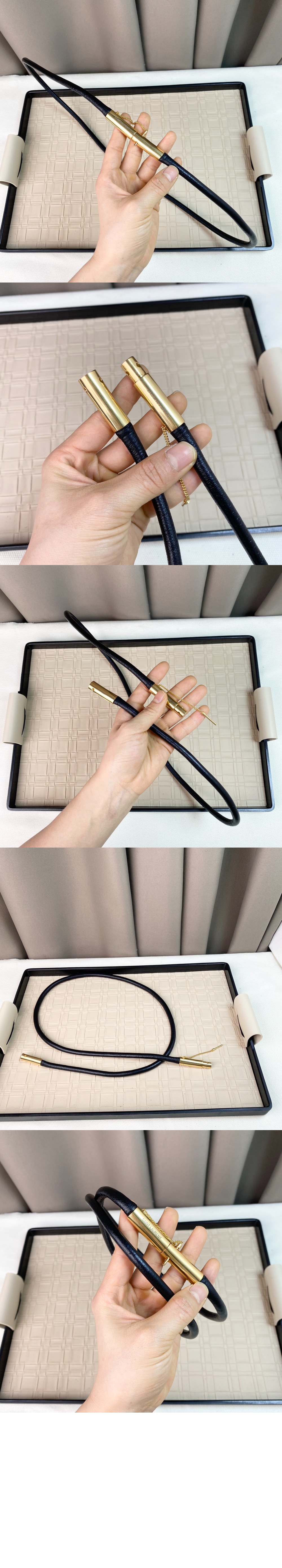 부드러운 가죽 소재의 T-바 버클 벨트  756469 > 생로랑