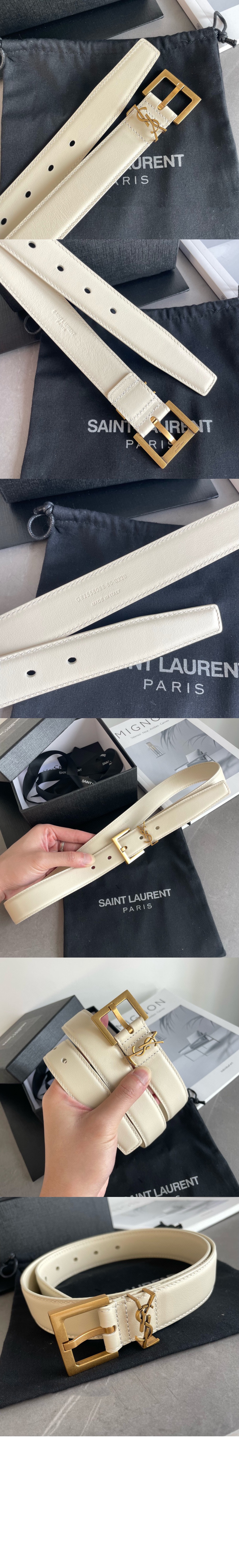 스퀘어 로고 벨트 634437 > 생로랑