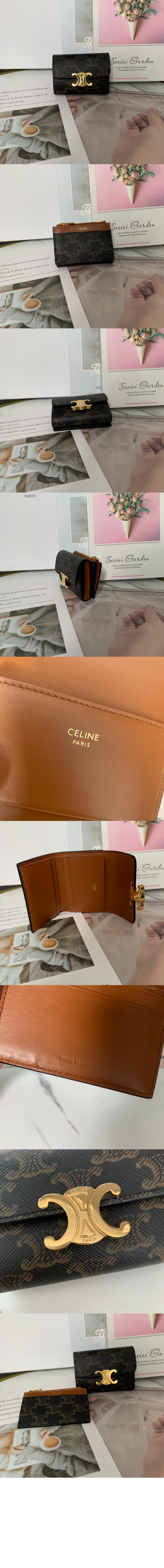 컴팩트 반지갑 10I652 > Triomphe Coin Purse - 트리옹프 동전 지갑