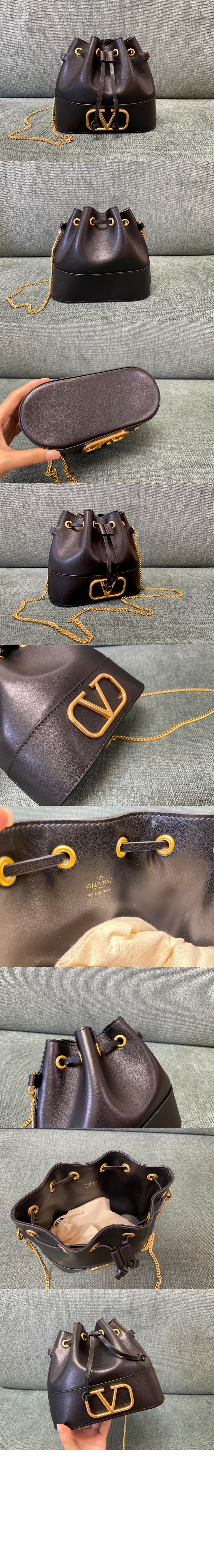 양가죽 미니 버킷백 > VLogo Signature - 브이로고 시그니처