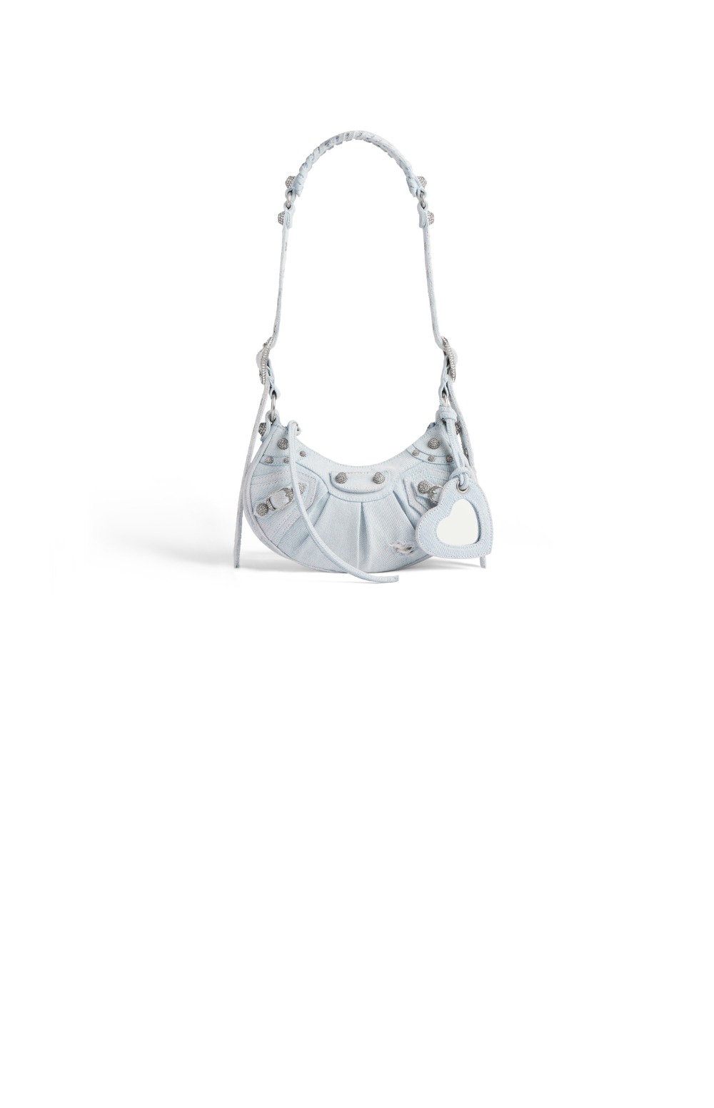 XS 라인스톤 디테일 데님 숄더백 671309 > Le Cagole - 르 카골