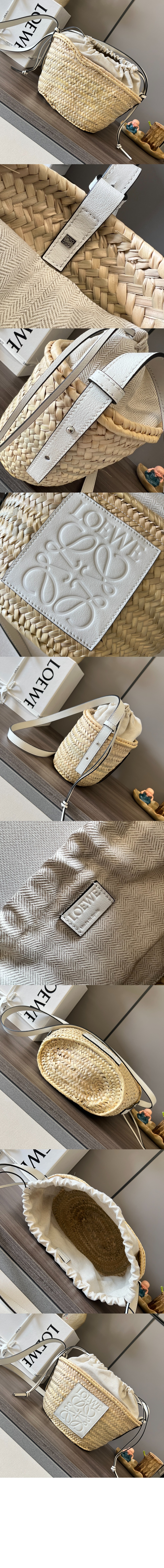 팜 리프와 카프스킨 소재의 드로우스트링 버킷 백 > Etc - 기타제품