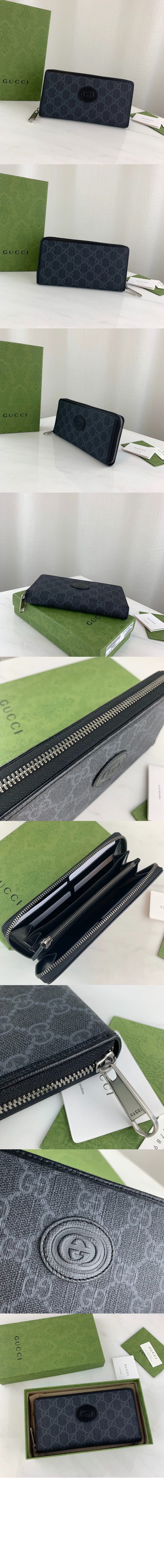 인터로킹 G 지퍼 어라운드 장지갑 673003 > Interlocking G - 인터로킹 G