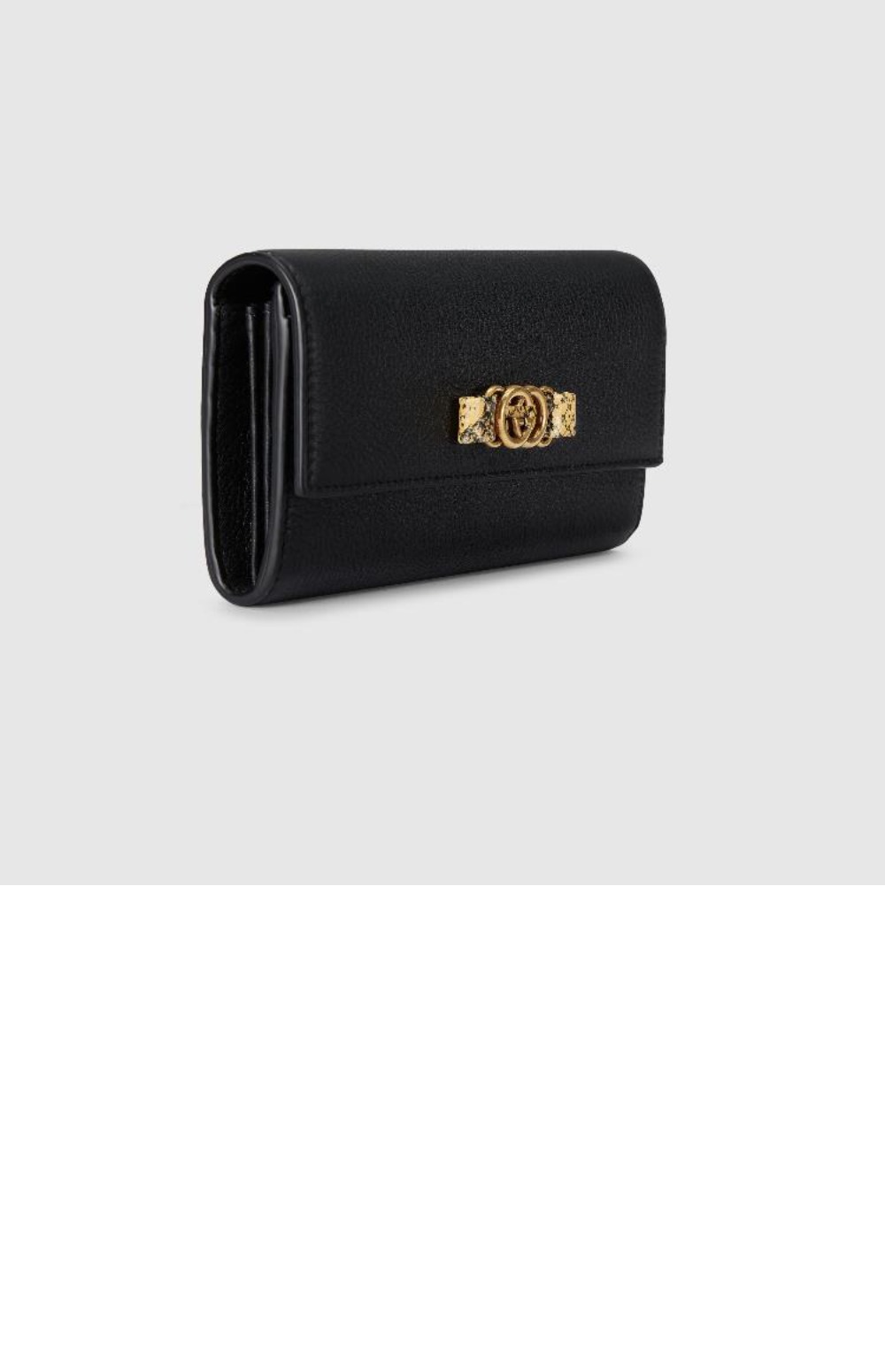 인터로킹 G 파이톤 보우 지갑 750461 > GG Emblem - GG 로고