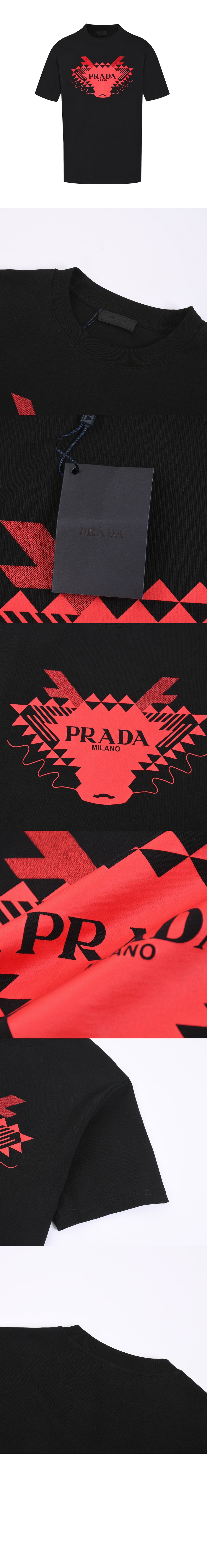 플라워 코튼 톱 > 프라다