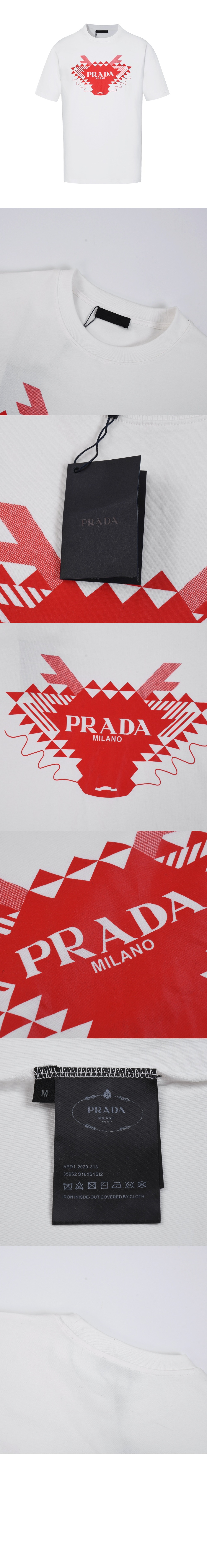 플라워 코튼 톱 > 프라다