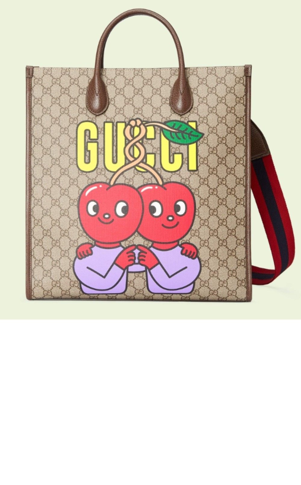 체리 프린트 미듐 토트백 703264 > tote bag - 토트백