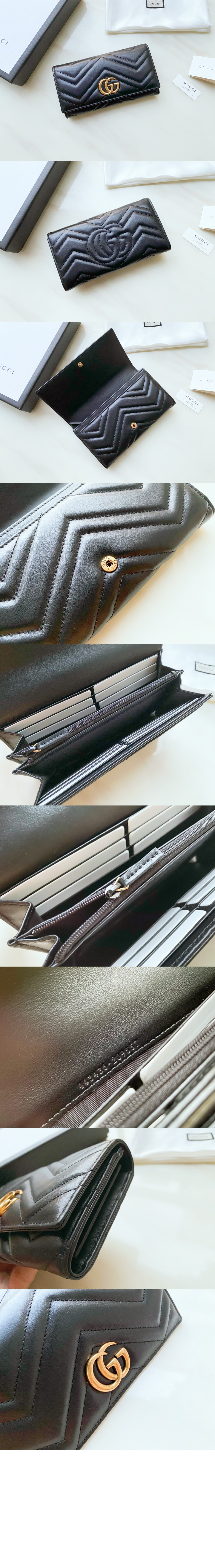 GG 마몽 마틀라세 장지갑 ‎443436 > GG Marmont - GG 마몽