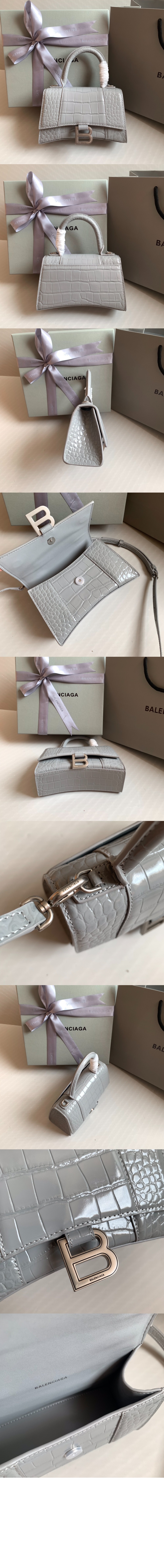 아워글래스 XS 크로커다일 엠보싱 핸드백592833 > Hourglass - 아워글래스