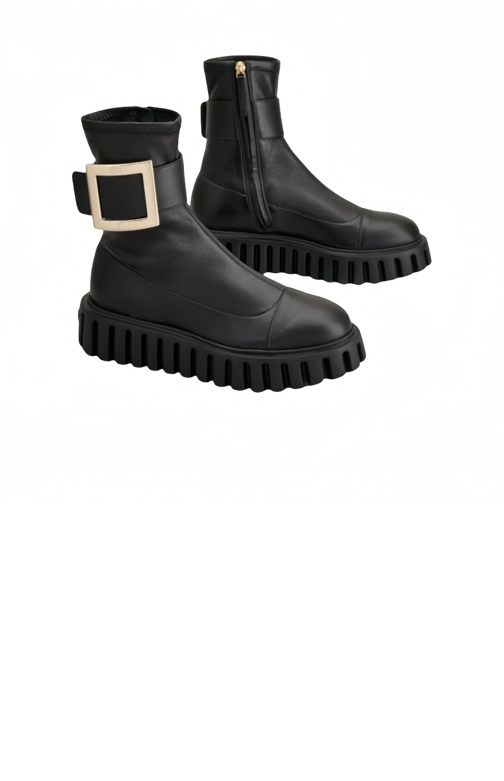 비브'고-두꺼운 버클 블록 힐 부츠 6463 > Viv'Go-Thick - 비브'고-두꺼운