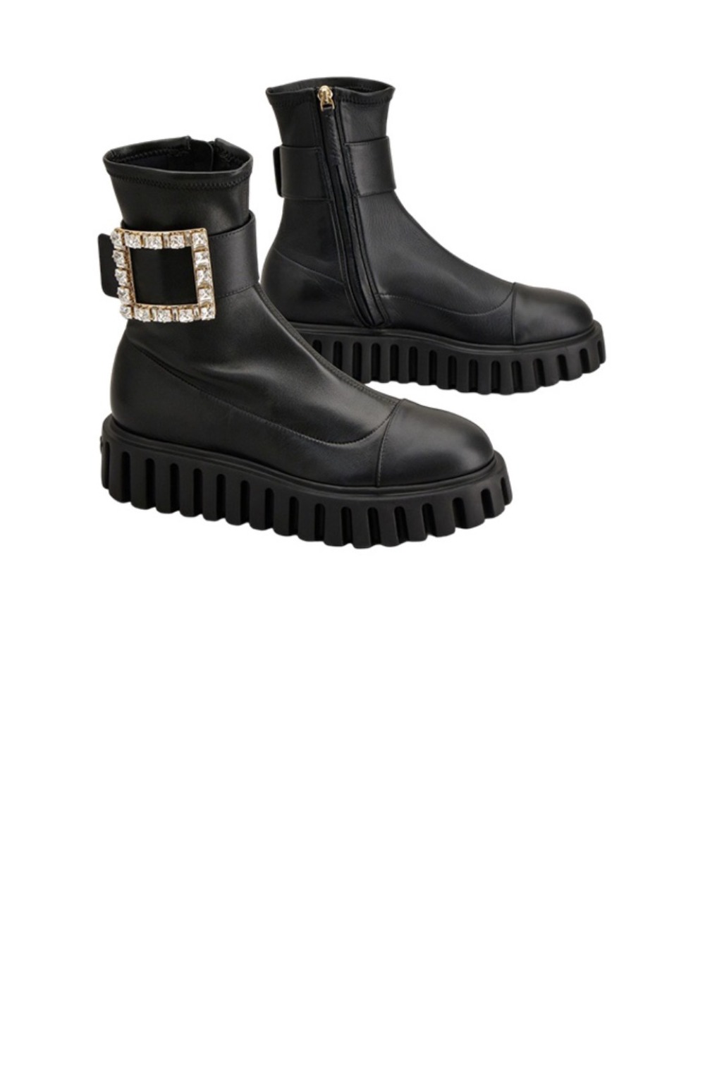 비브'고-두꺼운 버클 블록 힐 부츠 6463 > Viv'Go-Thick - 비브'고-두꺼운