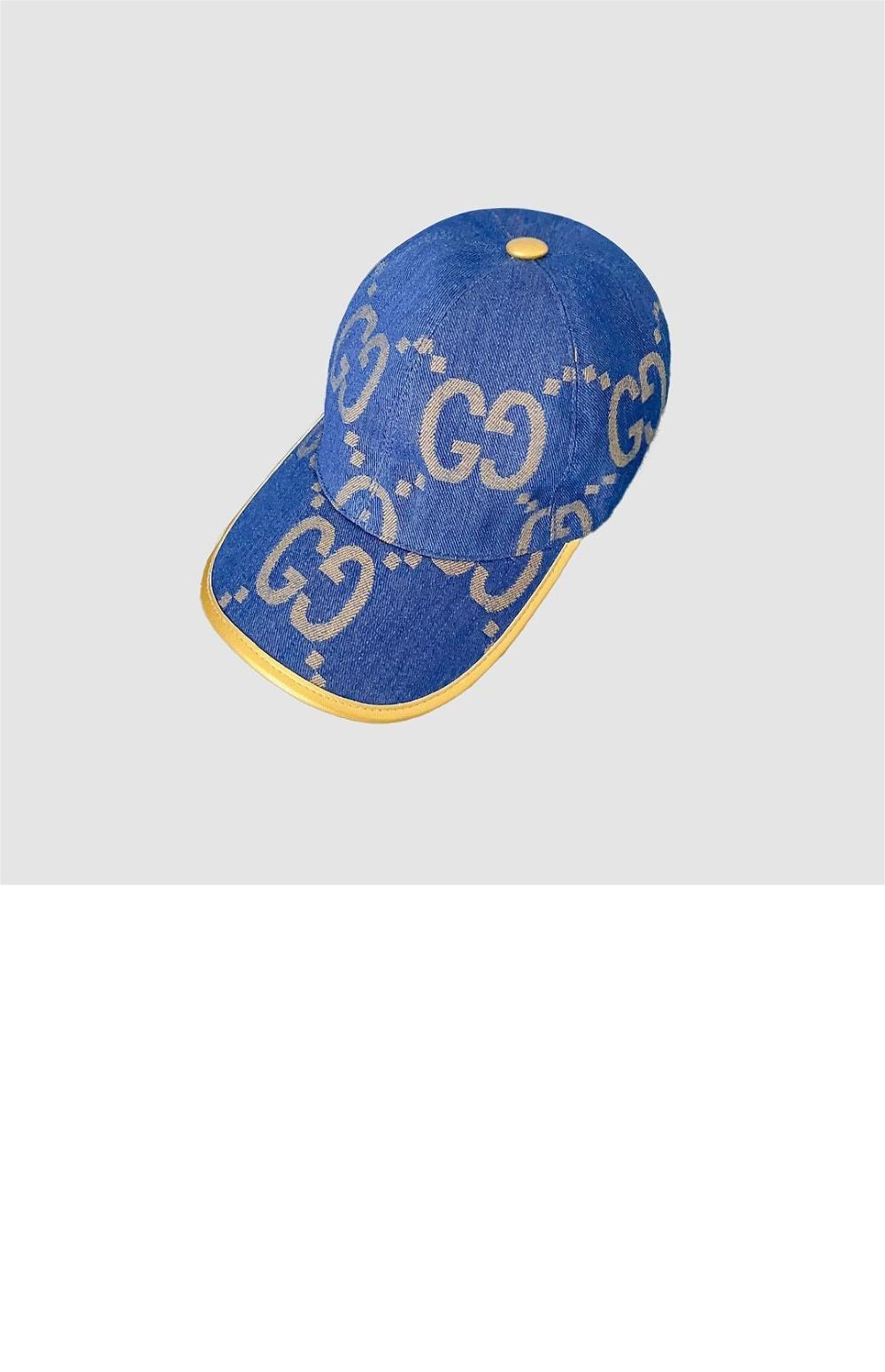 GG 데님 베이스볼 캡 656205 > 구찌