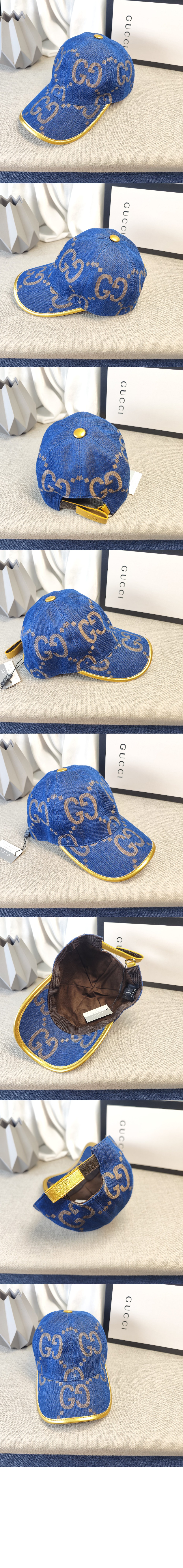 GG 데님 베이스볼 캡 656205 > 구찌