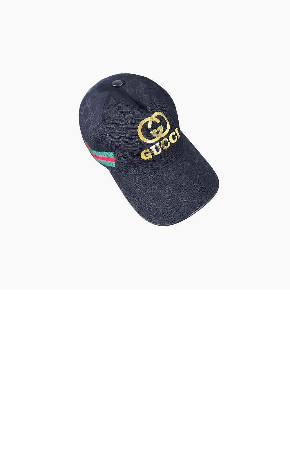 골드 로고 웨빙 베이스볼 캡 200035 > 구찌