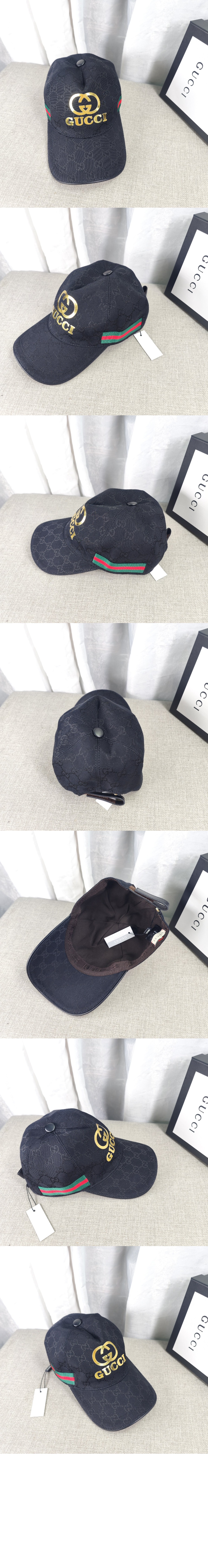 골드 로고 웨빙 베이스볼 캡 200035 > 구찌