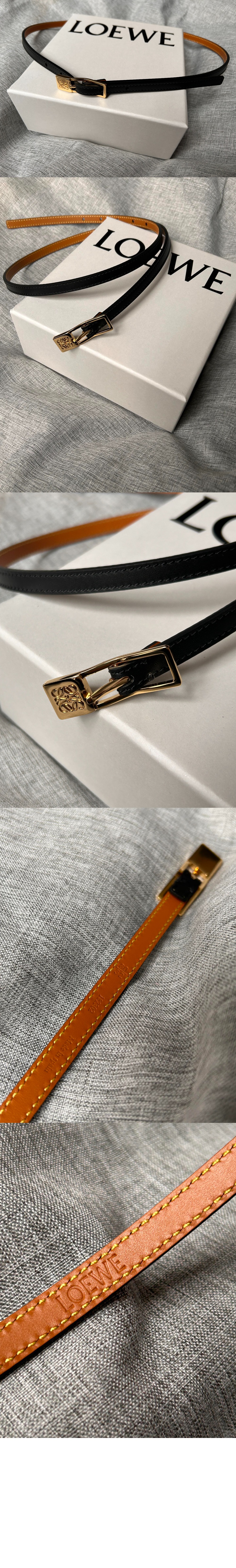 매끄러운 송아지 가죽 벨트 > 로에베