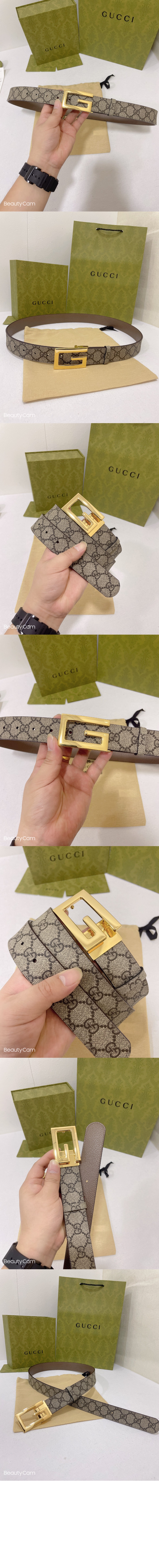 스퀘어 G 버클 리버 벨트 626974 > 구찌