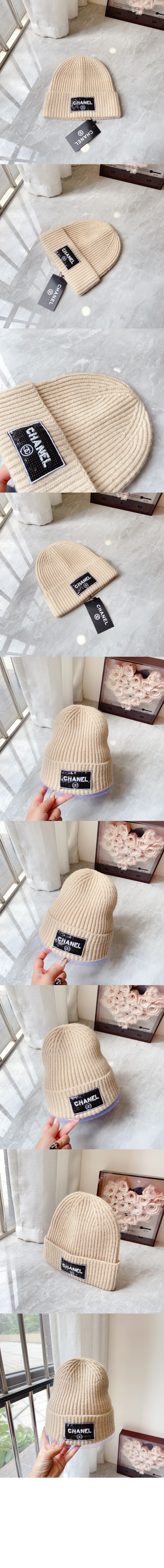 로고 비니 AA2301 > 샤넬