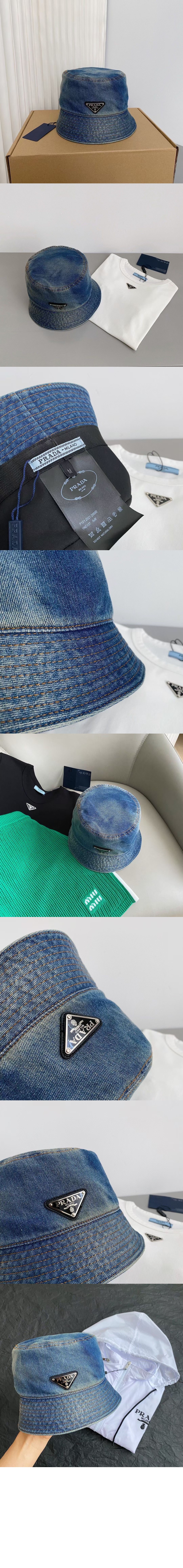 데님 버킷햇 2HC186 > 프라다